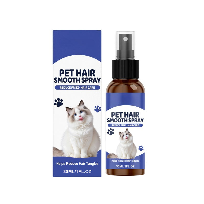 Pet Detangling Spray 30 mL, Fur Smoothing Grooming Spray for Dogs and Cats, Coat Care for Easier Brushing and Everyday Tangle Management