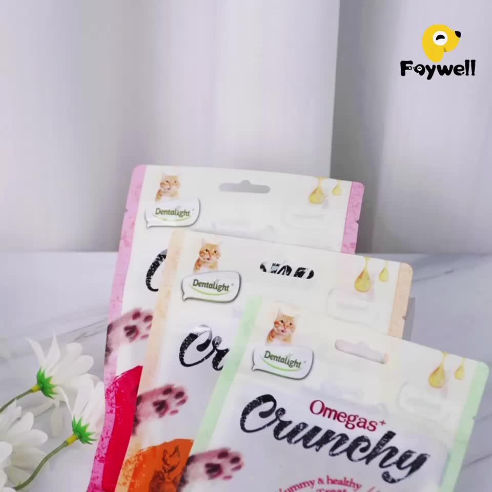 Crunchy Cat Treats with Soft Centers and Added Fish Oil, Three-Flavor Cat Biscuit Snack Pack, 60g x 3 Bags for Everyday Rewards and Treat Time
