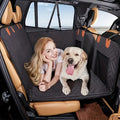 Dog Car Seat Protector with Hard Bottom, Scratch-Resistant Back Seat Extender in Black for Pet Travel in Cars, SUVs and Trucks