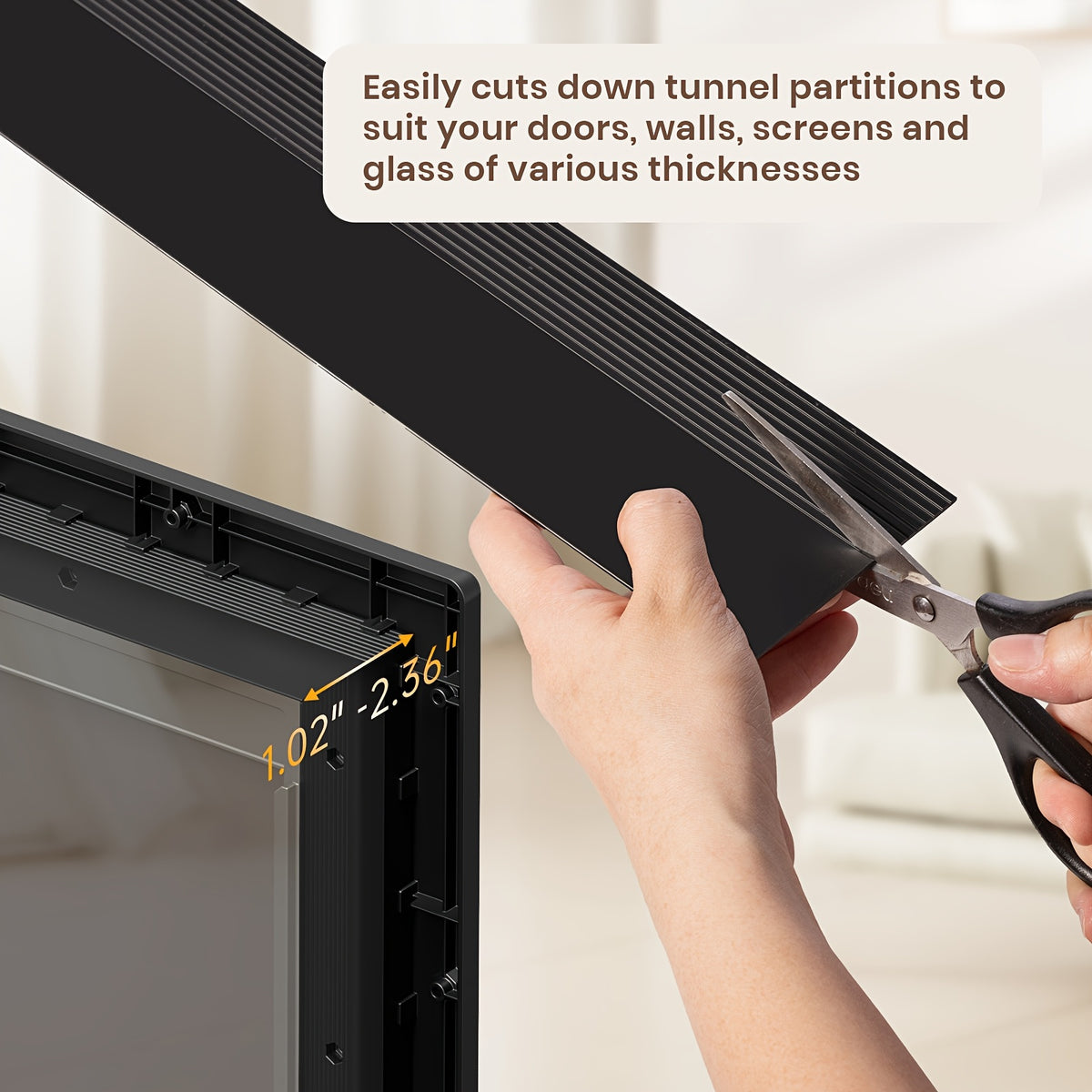 Dog Door with Double Magnetic Flaps and Closing Panel, Black Reinforced Polymer Pet Entry for Interior or Exterior Doors and Compatible Wall Installations