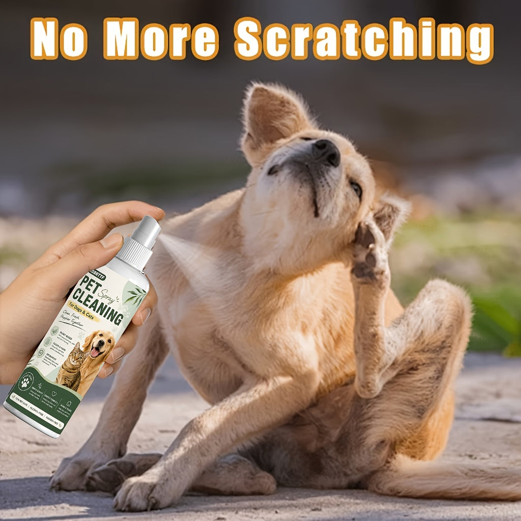 Pet Skin Care Spray for Dogs and Cats, 100ml Fresh Scent Grooming Mist for At-Home Skin and Coat Care Routines and Pet Parent Essentials