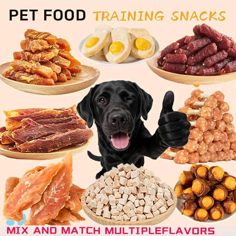 Assorted Dog Reward Treats, Chicken and Duck Combo, Yolk Wrap and Bone Bites Options for Supervised Training, Daily Snacks and Dog Gift Baskets