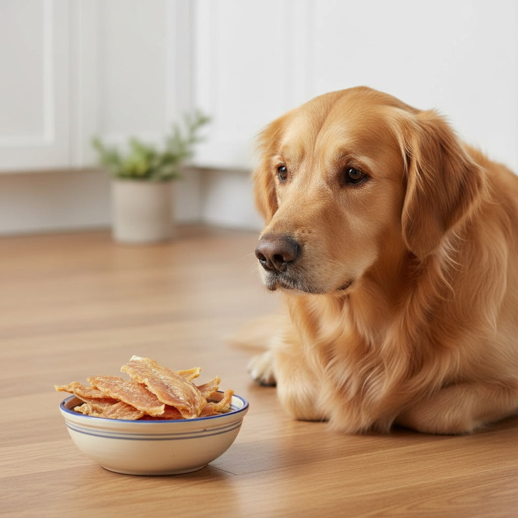 Dried Chicken Jerky Dog Treats, Chicken Breast Strips for Supervised Training Rewards and Everyday Snacks, 300g or 900g Bag Options