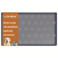 Pet Feeding Mat with Raised Edge, BPA-Free Non-Slip Dog and Cat Food Water Bowl Placemat, Dishwasher Safe in 34 x 22 or 17 x 12.6 Inches