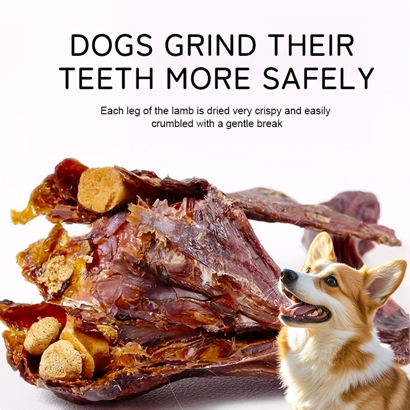 Lamb Leg Dog Chew 100g, Air-Dried Bone-In Dog Treat for Supervised Chewing, At-Home Reward Time and Seasonal Dog Owner Gift Baskets