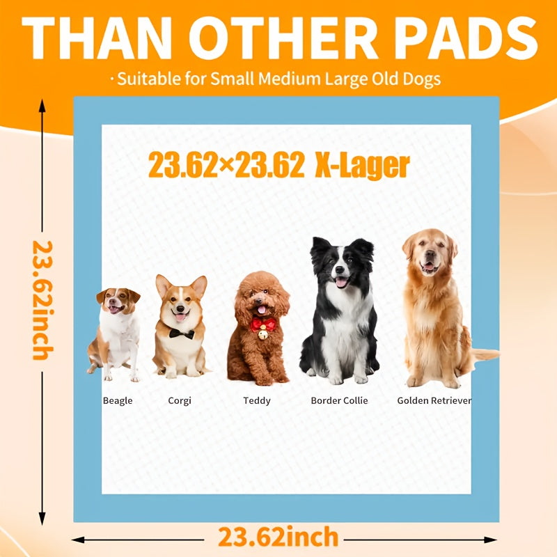 Disposable Dog Pee Pads 200 Count, 23.6 x 23.6 Inch Puppy Potty Training Pads with Absorbency and Odor Control for Everyday Pet Care