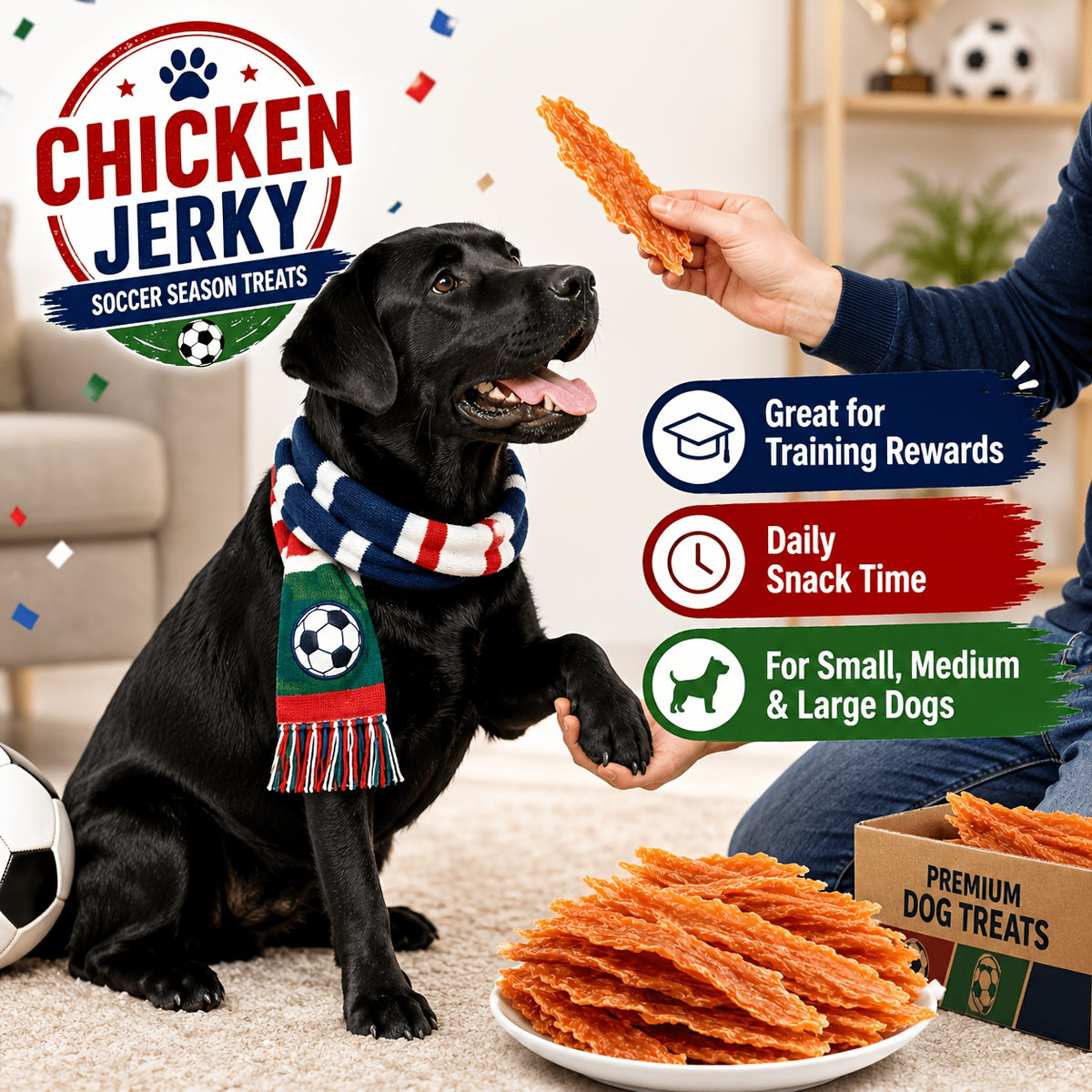 Dog Jerky Training Treats in Chicken, Duck and Combo Options, Chewy Reward Snacks for Small, Medium and Large Dogs in Multiple Pack Sizes
