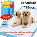 Thickened Dog Pee Pads for Indoor Potty Training, Absorbent Pet Urine Pads with Leak Protection, Large Dog 100 or 126 Count and Puppy 100 Count Options