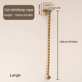 Cat Climbing Rope and Platform Set, Solid Wood Cat Furniture with 59.06 or 51.18 Inch Jute Rope Options for Indoor Exploring and Supervised Play