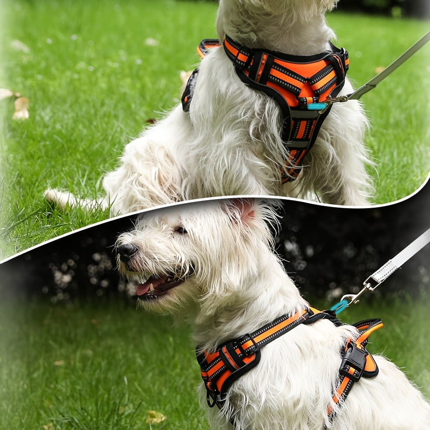 Front Clip No-Pull Dog Harness with Reflective Control Handle, Adjustable Walking Gear for Small, Medium and Large Dogs, S to XL Color Options