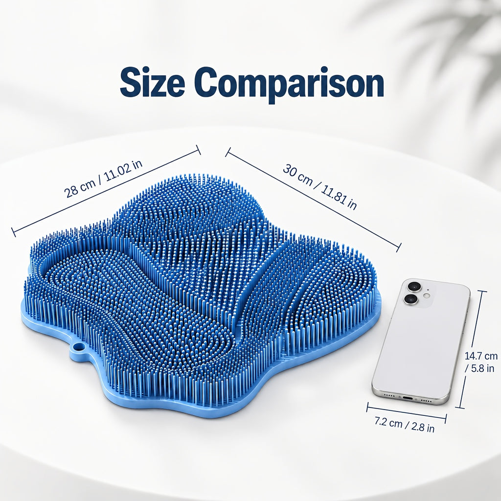 Cat Massage Brush Mat for Self Grooming, 11.02 x 11.81 Inch Wall-Mounted Scratcher Pad for Indoor Cats, Loose Fur Care in Blue, Pink or Gray