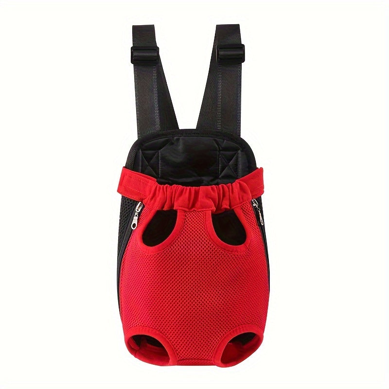 Dog Front Carrier Backpack for Cats and Small Dogs, Breathable Mesh Legs-Out Pet Carrying Bag with Adjustable Straps for Outdoor Walks
