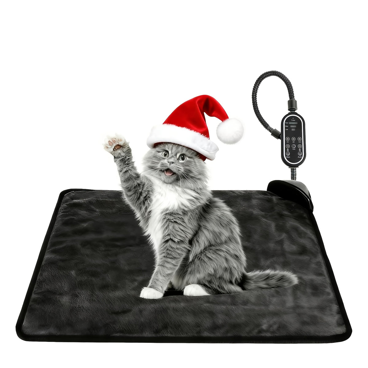 Automatic Pet Heating Pad for Dogs and Cats, 10-Second Rapid Warm-Up, Selectable Heating Time, Manual and Automatic Modes in Small and Large