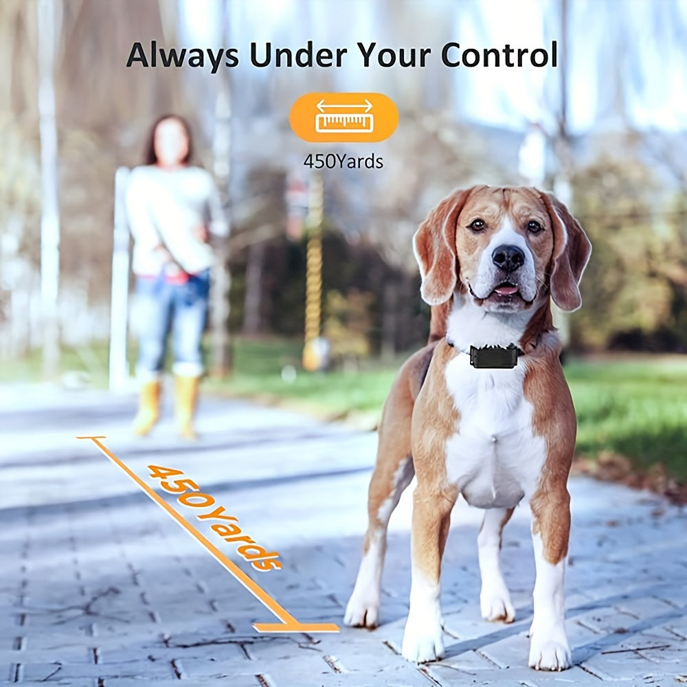 Dog Training Collar 1350ft with Digital Remote, Adjustable Black Strap, Beep, Vibration and Static Modes for Supervised Single-Dog Sessions