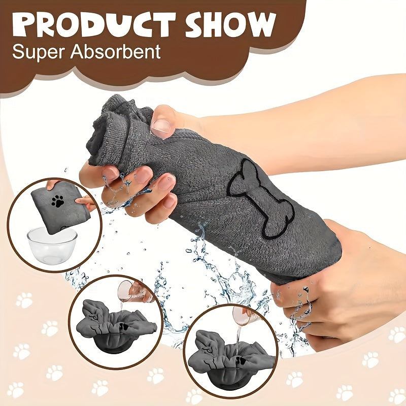 Microfiber Dog Towel, 52 x 100 cm Absorbent Quick-Dry Pet Bath and Grooming Cloth for Medium to Large Dogs, Eight Color Options for Home and Travel