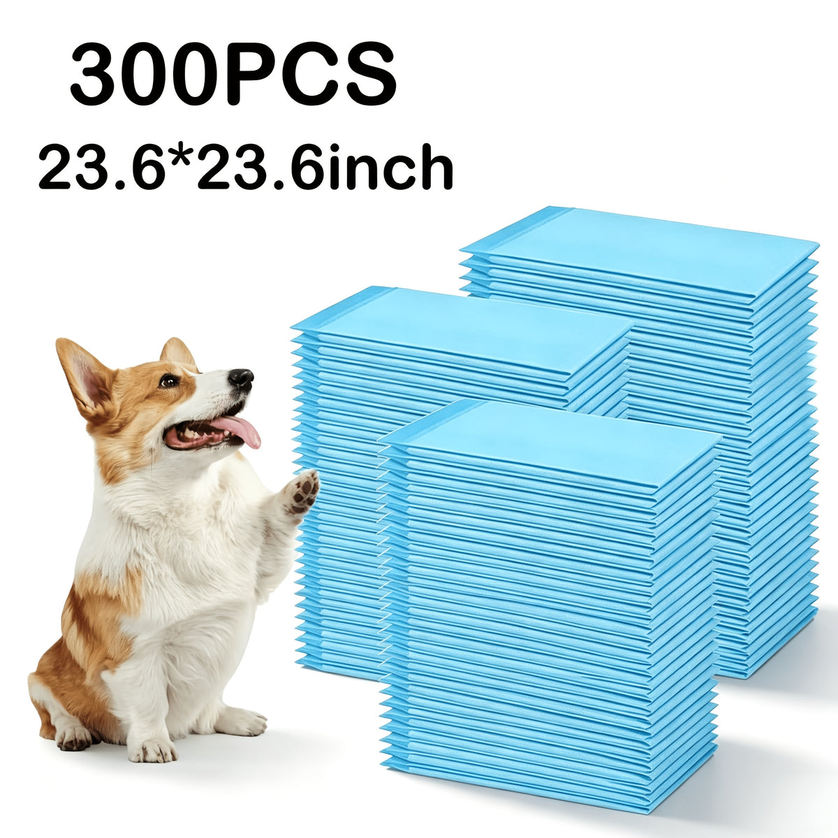 Puppy Pee Pads 23.6 x 23.6 Inch, Bulk Absorbent Dog Potty Training Pads in 200, 300 or 400 Count Packs for Indoor Housebreaking Routines