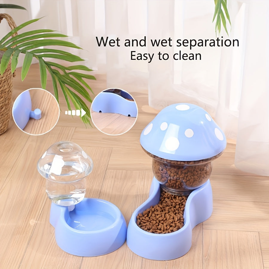 Cage Mounted Pet Feeder and Water Dispenser, Hanging Gravity Food and Water Bowls for Cats, Small Dogs and Rabbits, Multiple Set Options