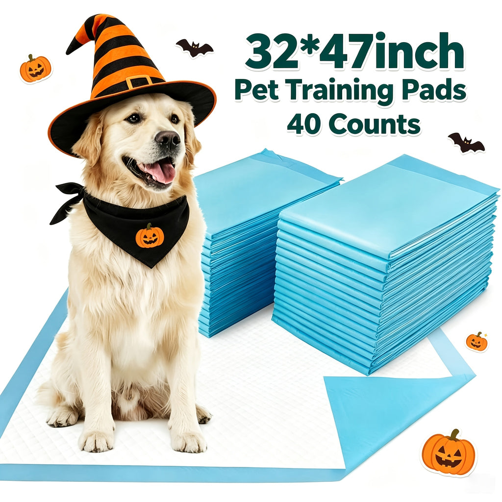 Extra Large Dog Pee Pads 32 x 47 Inches, 40 Count Six-Layer Disposable Puppy Training Pads with Soft Nonwoven Surface for Indoor Potty Care