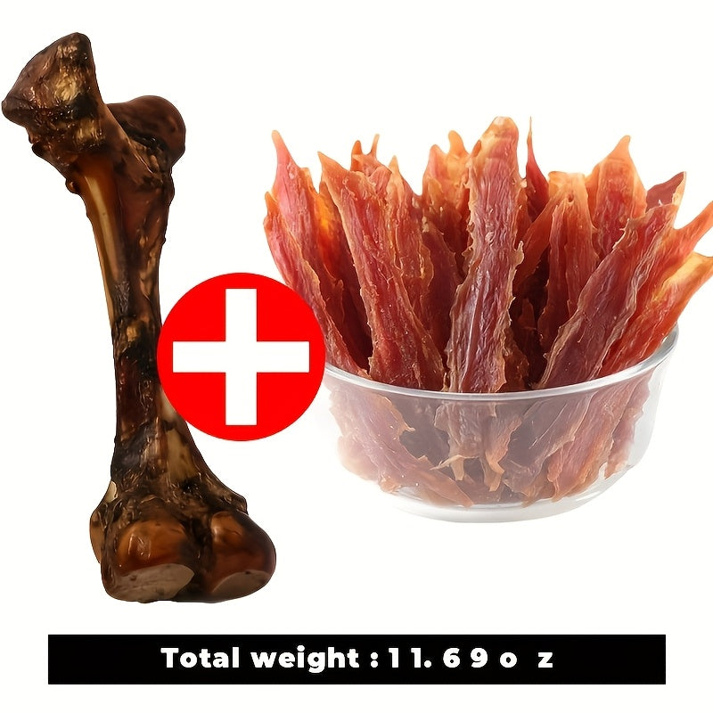 Dog Chewing Bones with Beef Bone Options, Small and Medium Two-Piece Selections for Supervised Chew Time and Everyday Pet Treat Routines