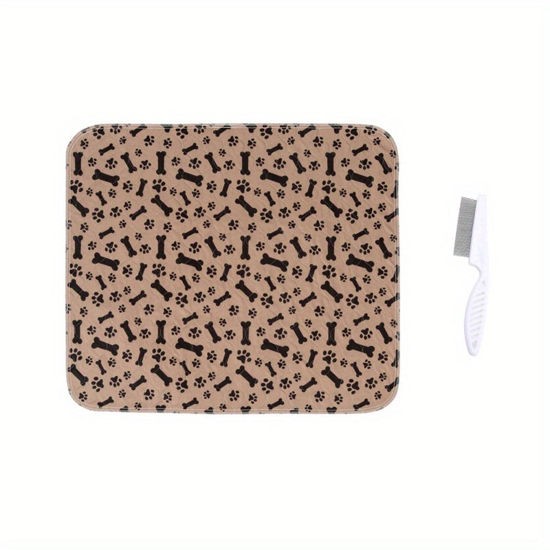 Dog Potty Training Pads, Reusable Washable Puppy Pee Mats with Non-Slip Base, Five Size Options and Solid or Printed Styles for Home and Travel