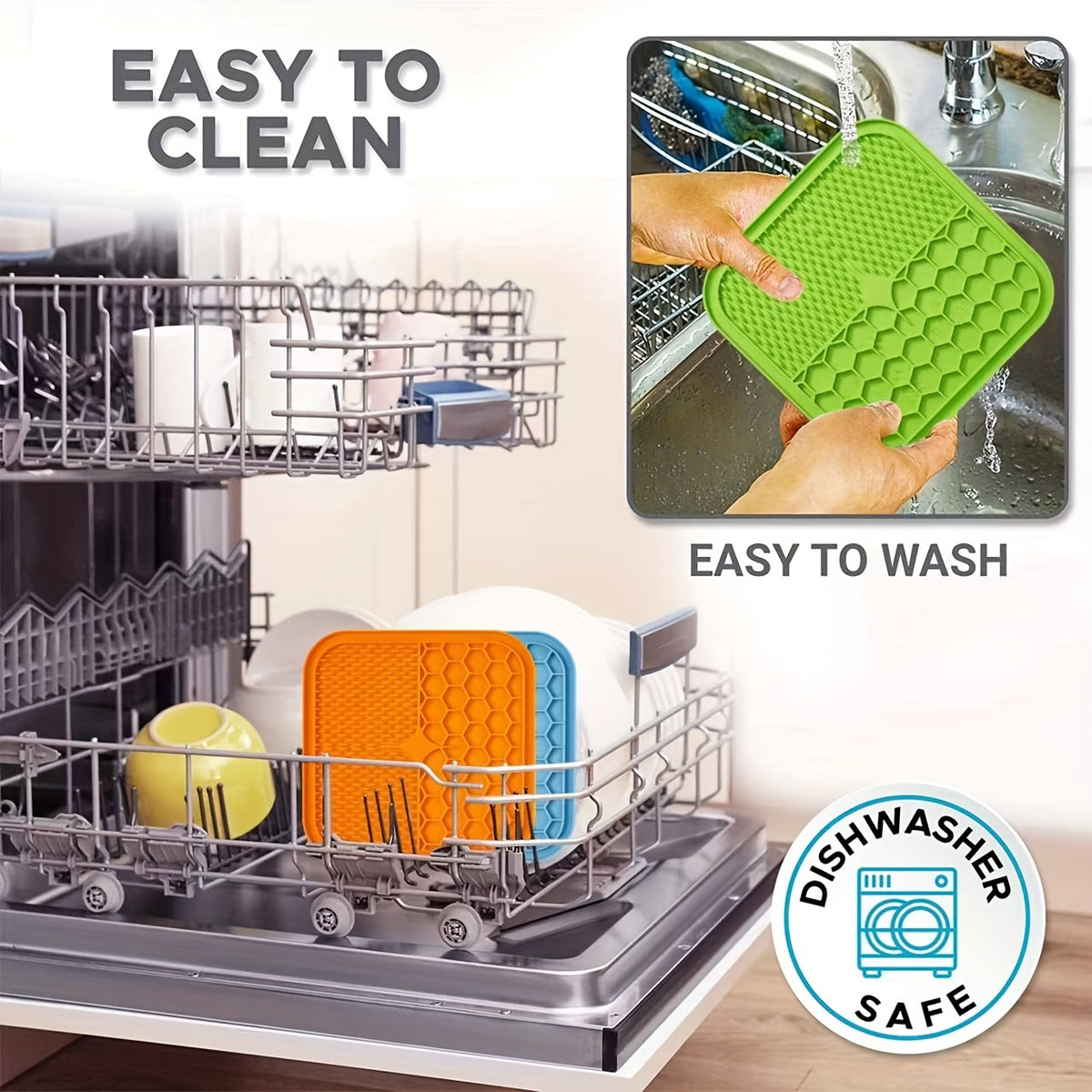 Lick Mat for Dogs and Cats with Suction Cups, Pet Licking Pad with Single and Multi-Pack Options for Supervised Treat Time and Bathing Routines