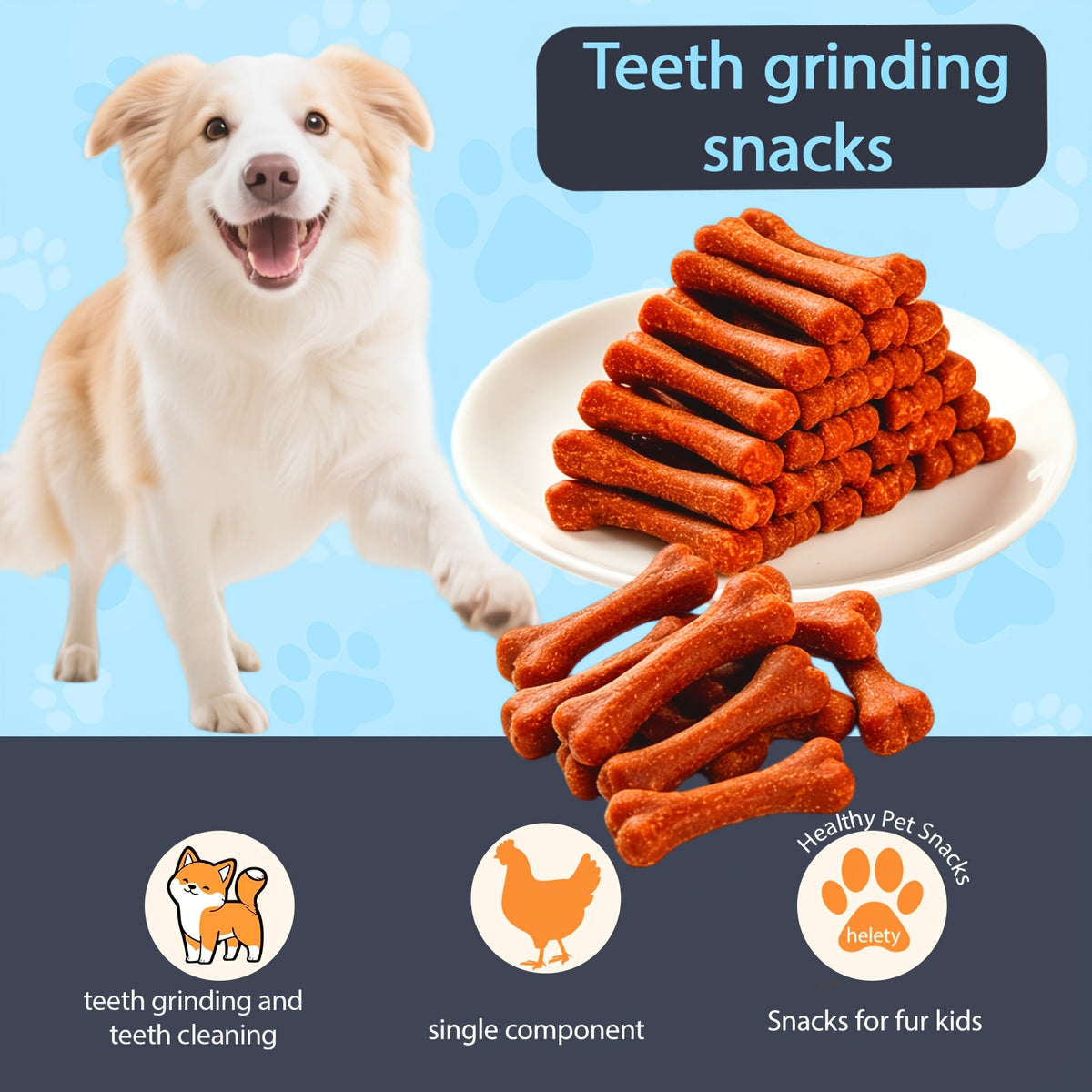Beef Bone Dog Reward Treats, Beef Cleaning Bone Option for Supervised Chewing, Everyday Snack Time and Training Rewards for Dogs