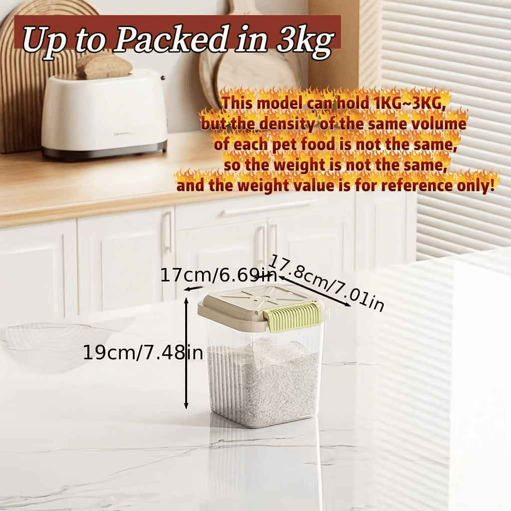 Airtight Dog Food Storage Bin with Locking Lid and Scoop, Multi-Size Dry Cat and Dog Food Container for Kitchen Pantry Organization