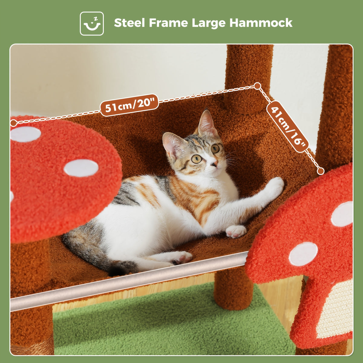 Forest Cat Tree Tower with Flower Top Perch, Indoor Climbing and Resting Furniture in 35.8, 56.3 or 68.5 Inch Height and Color Options