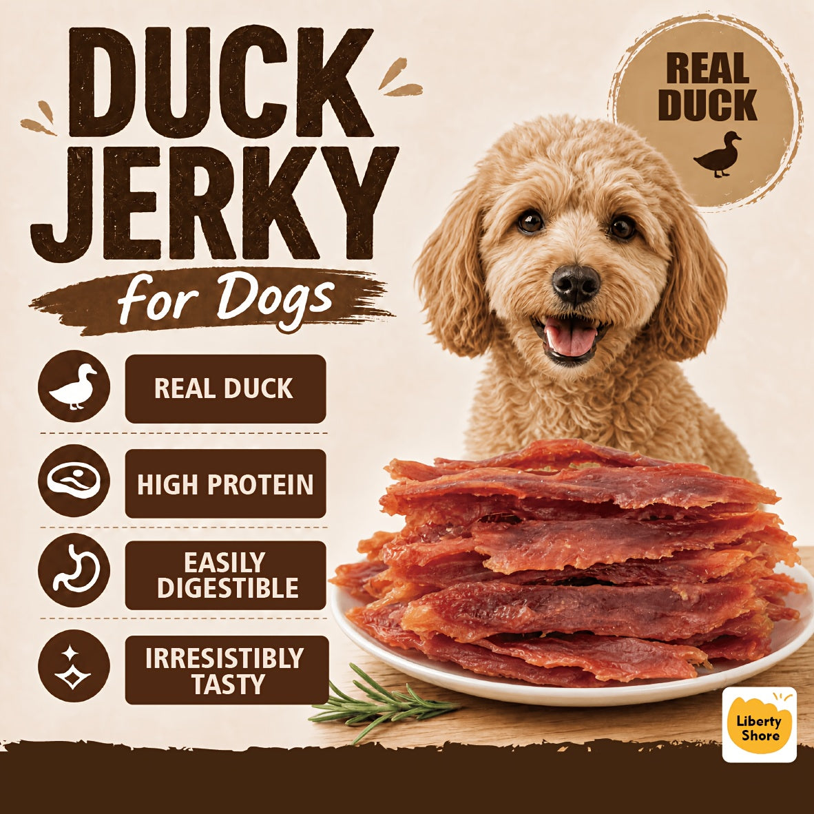 Dehydrated Duck Dog Treats, 300g or 900g Duck Jerky Strips for Small and Large Dogs, Meat Snack Sticks for Training Rewards and Daily Treat Time