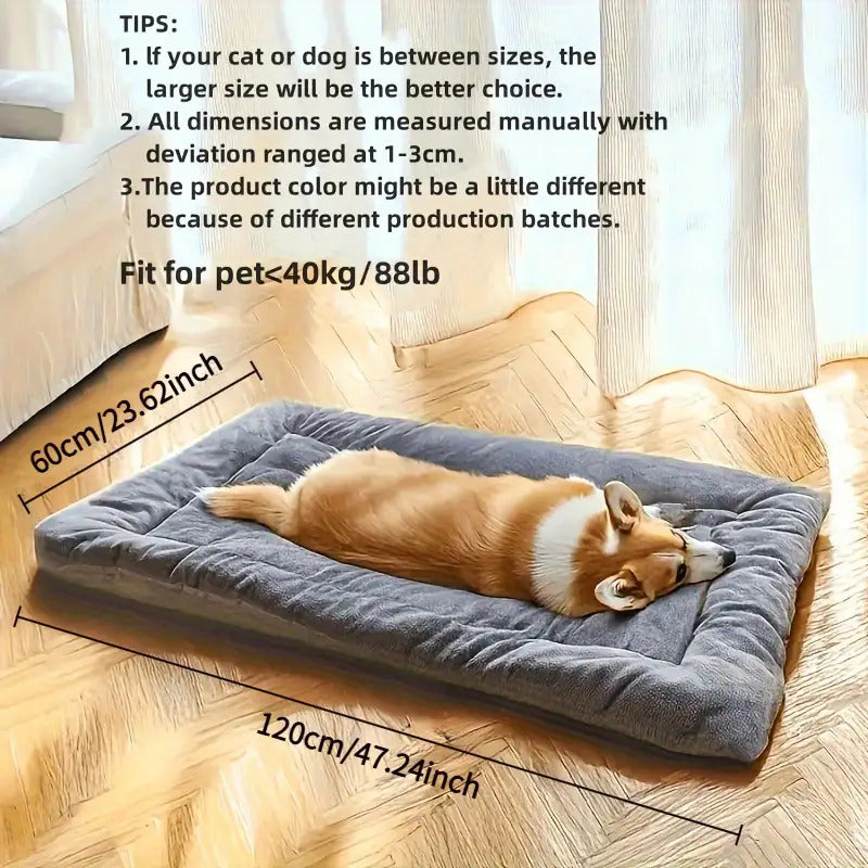 Dog Sofa Bed with Non-Slip Base, Grey 35.4 x 17.7 Inch Pet Lounge with Machine-Washable Polyester Cushion for Everyday Indoor Rest