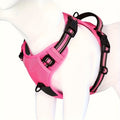 Dog Harness with Handle and Metal Clips, Adjustable Reflective No-Pull Style Walking Vest in Pink, Sky Blue, Purple or Orange for Daily Outdoor Training