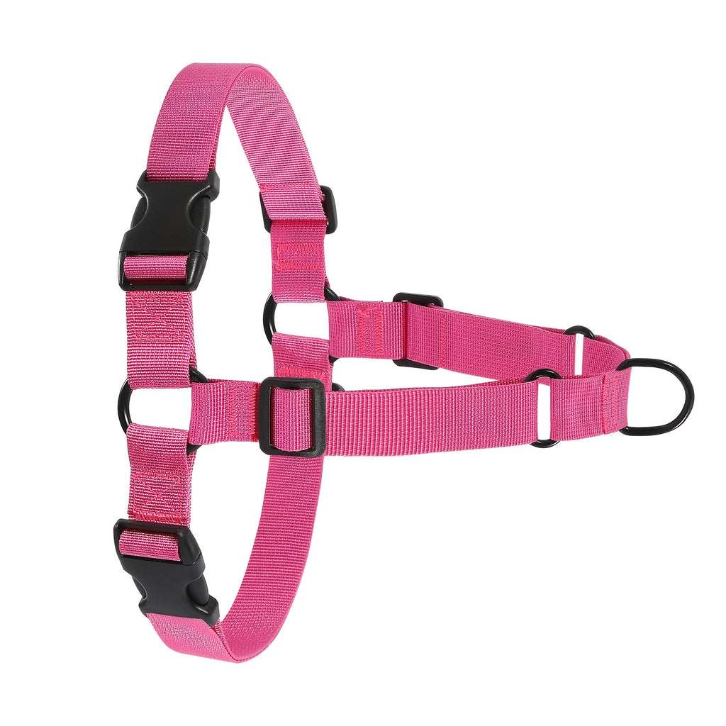 Adjustable No Pull Dog Harness for Walking, Hiking and Training, Pink, Black, Red or Khaki Pet Harness with S, M, L and XL Size Options