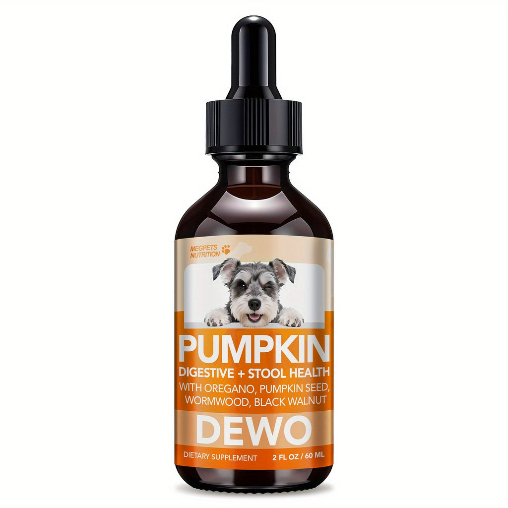 Pet Supplement Drops with Black Walnut and Pumpkin Seed, 2 fl oz Liquid Format with One, Two or Three Bottle Options for Veterinarian-Guided Care