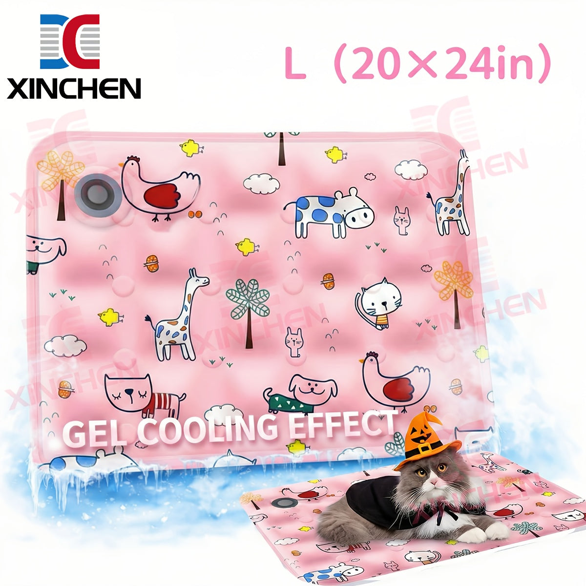 Dog Gel Cooling Pad for Summer, Extra Large Self-Cooling Pet Mat for Indoor Floors, Outdoor Resting Spots, Crates and Car Seats
