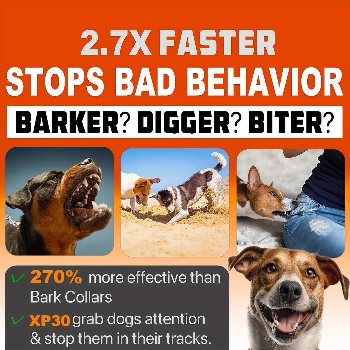 Sonic Bark Control Device for Dogs, Owner-Supervised Sound-Based Training Accessory in Grey or Mixed Colors, One-Size Dog Behavior Management Tool