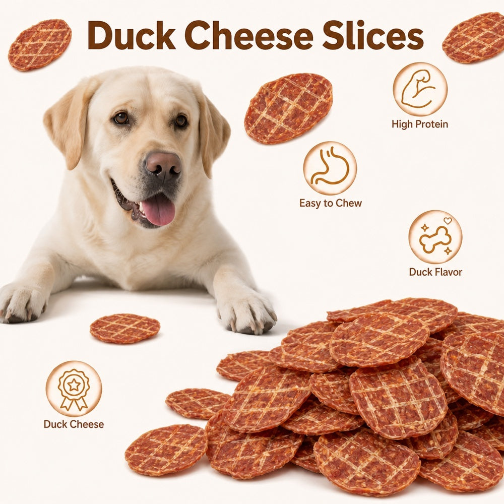 Duck Slice Dog Treats, 100g or 200g Packs for Supervised Training Rewards, Everyday Snack Time and Thoughtful Dog Lover Gift Baskets