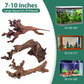 Aquarium Driftwood Set of 3, Natural Large Wood Pieces for Fish Tank Aquascaping, Shrimp Habitat Layouts and Reptile Enclosure Decor