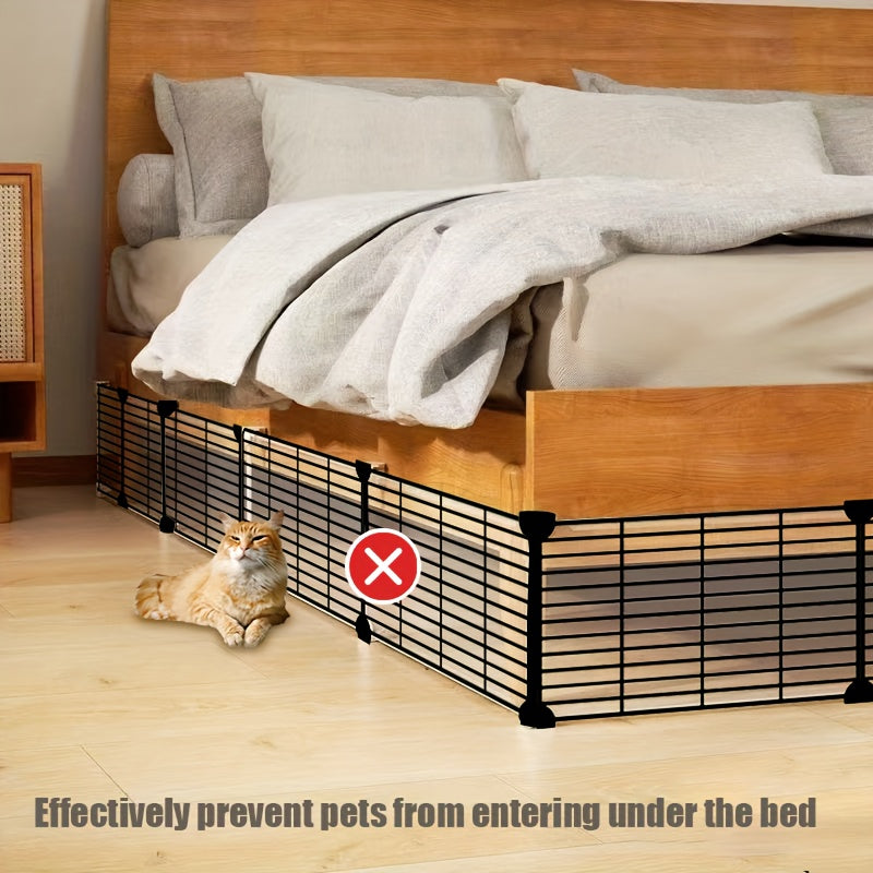Under Couch Blocker for Pets and Toys, Under Sofa or Bed Gap Barrier in Black or White, 10 or 20 Piece Furniture Fence Pack for Home Use