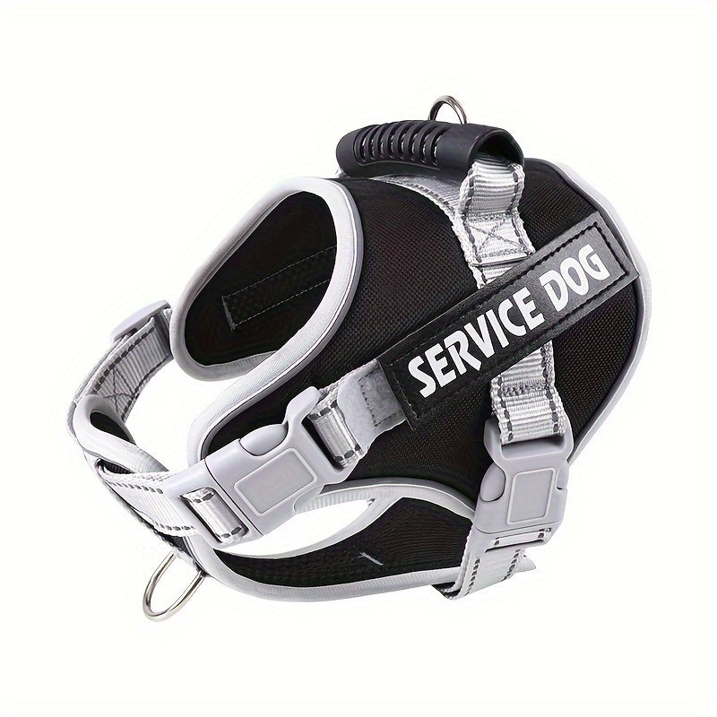 Reflective Breathable Dog Harness Vest with Adjustable Chest Strap, Red Pink or Black Walking Gear in XS, S, M and XL Size Options