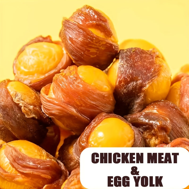Egg Yolk Wrapped Dog Treats with Chicken or Duck Options, 3.5oz or Piece-Count Packs for Supervised Training Rewards and Everyday Snack Time