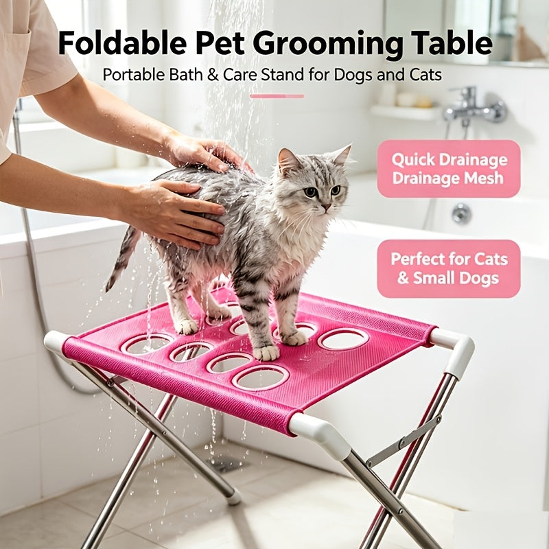 Cat and Dog Grooming Hammock with Mounting Brackets, Fixed Pet Bathing Rack for Small and Medium Pets, Nail Trimming and Coat Care