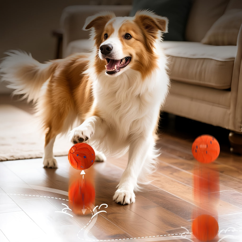 Interactive Dog Ball with Automatic Bouncing and Rotation, E-TPU Moving Chase Toy with Sleep Mode for Medium and Large Dogs