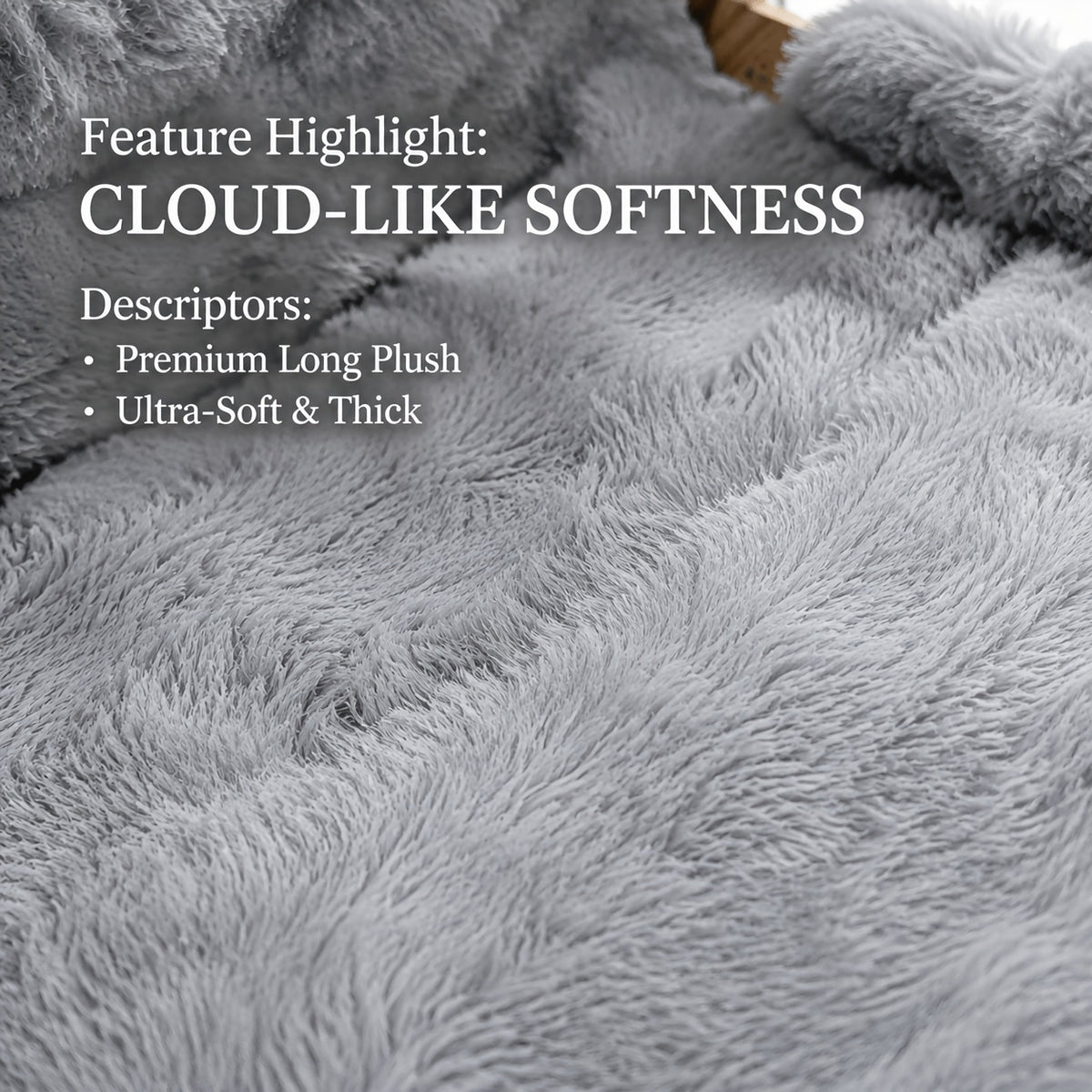 Wooden Cat Sofa Bed with Removable Washable Plush Blanket, Elevated Pet Couch for Cats and Small Dogs up to 40 lbs, Gray or White
