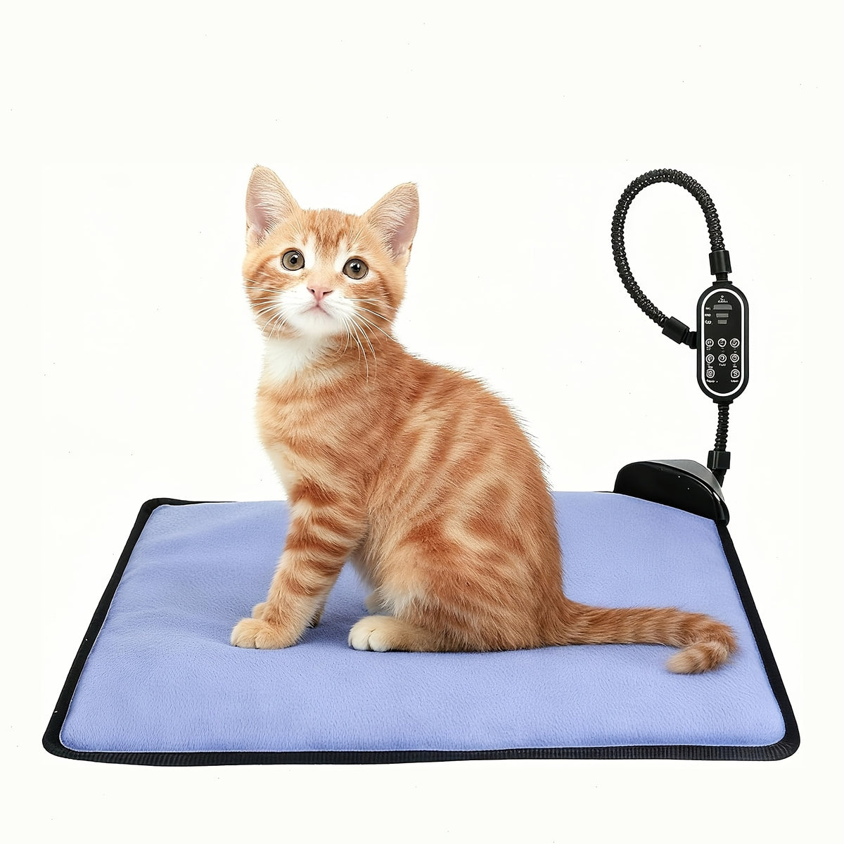 Automatic Pet Heating Pad for Dogs and Cats, 10-Second Rapid Warm-Up, Selectable Heating Time, Manual and Automatic Modes in Small and Large