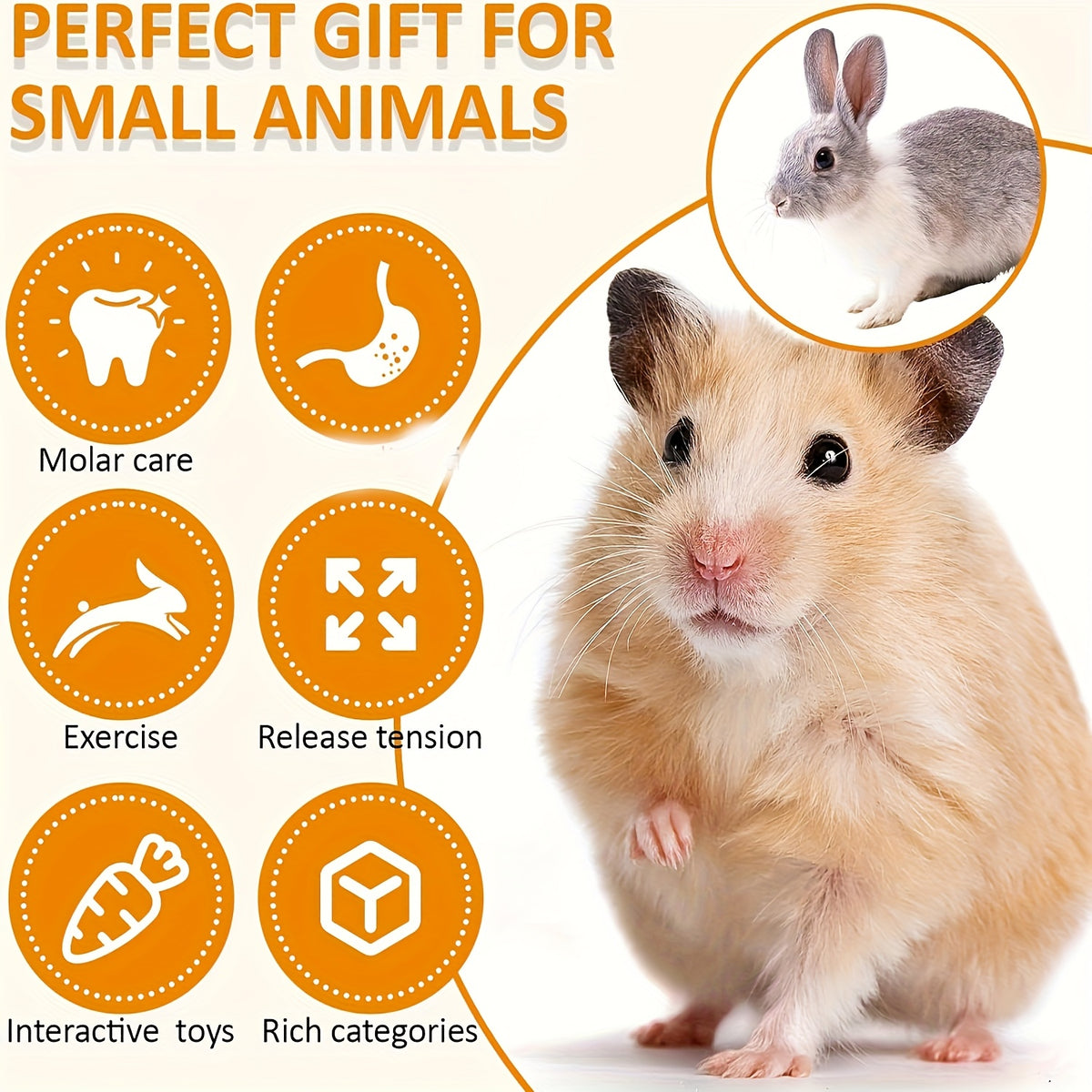Hamster Chew Toys, 12-Piece Natural Wood Small Pet Accessory Set with Balls and Climbing Sticks for Guinea Pigs and Chinchillas