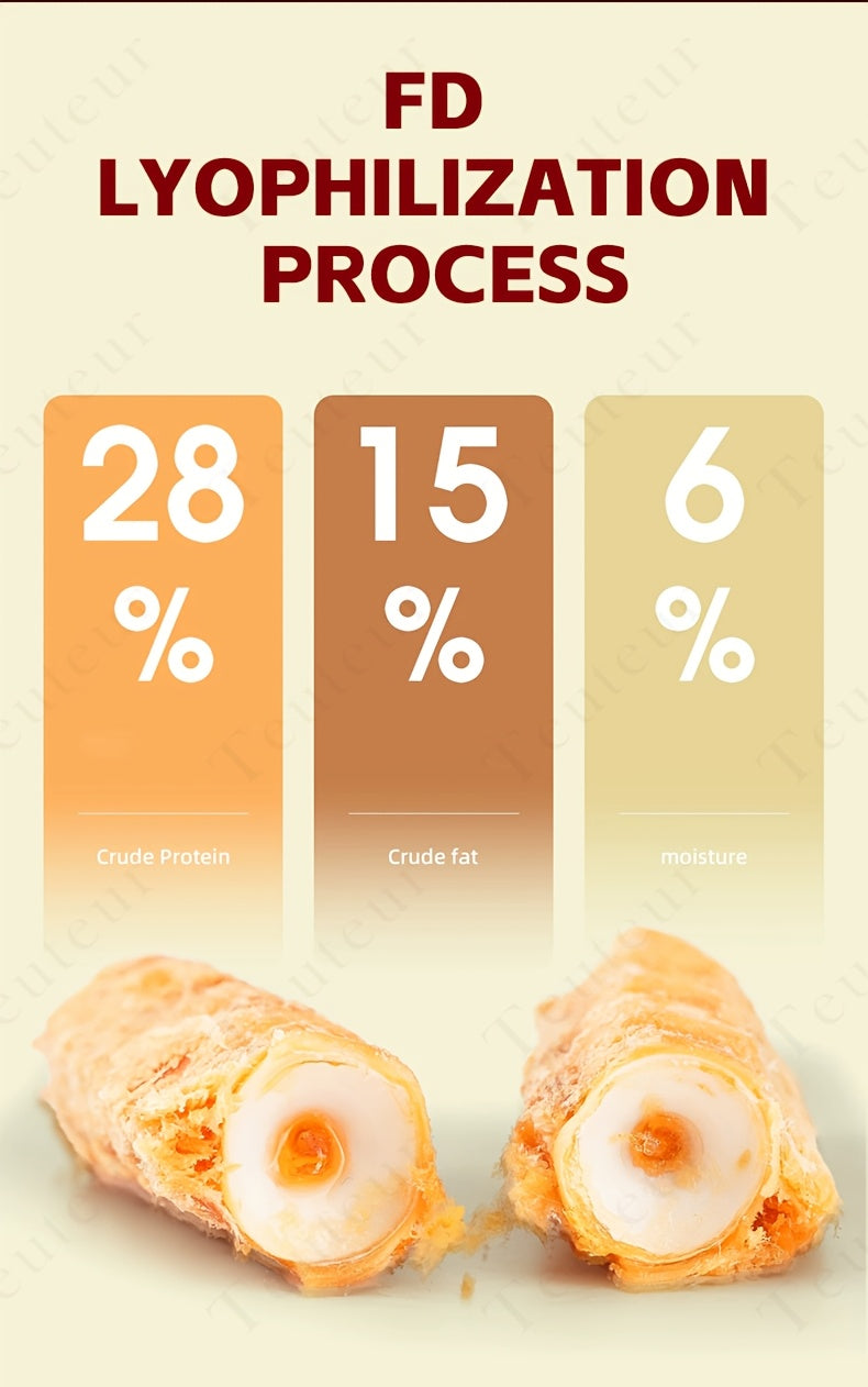 Salmon Bone Dog Treats, 80g Freeze-Dried Crunchy Fish Snacks for Small and Medium Dogs, Supervised Reward Treats for Everyday Treat Time
