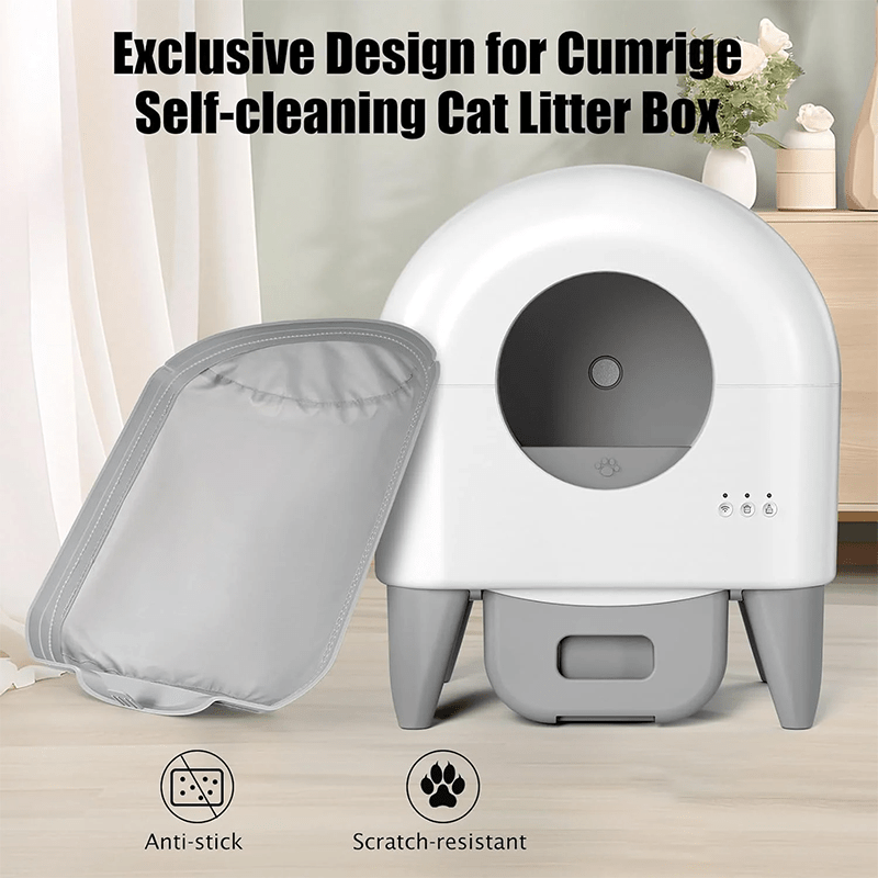 Self-Cleaning Litter Box Replacement Pads 2 Pack, Waterproof Leak-Protection Inserts for Compatible Fully Enclosed Cat Toilets and Everyday Cleanup