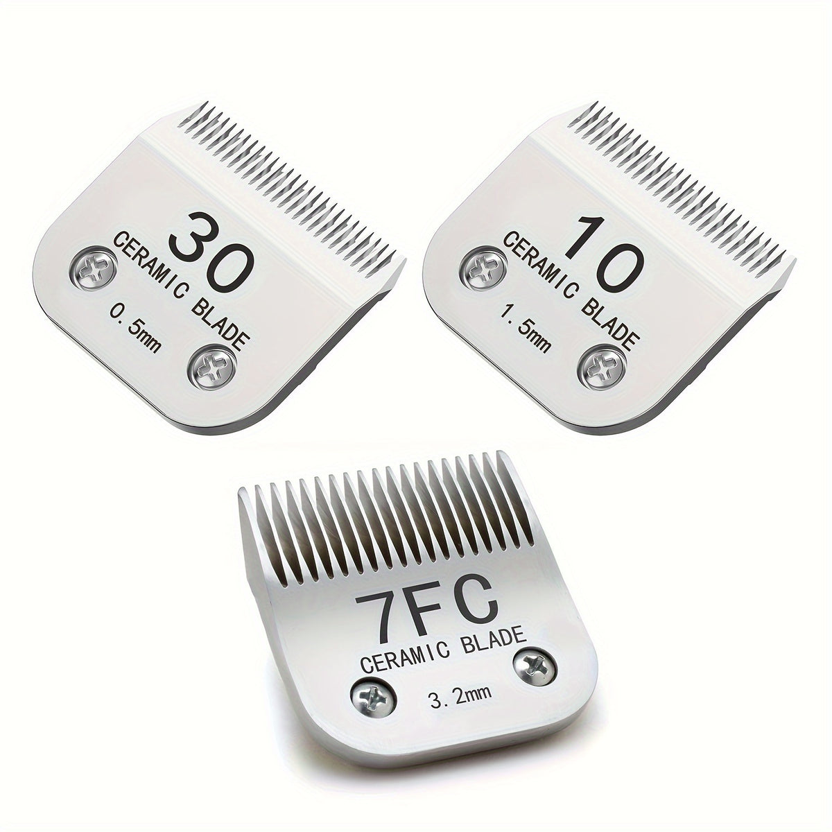 Ceramic Dog Clipper Replacement Blades, Detachable Grooming Blade Singles and Sets for Compatible Andis, Oster A5 and Wahl KM Series Clippers