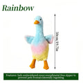 Plush Goose Dog Toy with Embroidered Eyes, 50 cm Soft Washable Pet Companion for Gentle Indoor Play, Multicolor, White or Gray