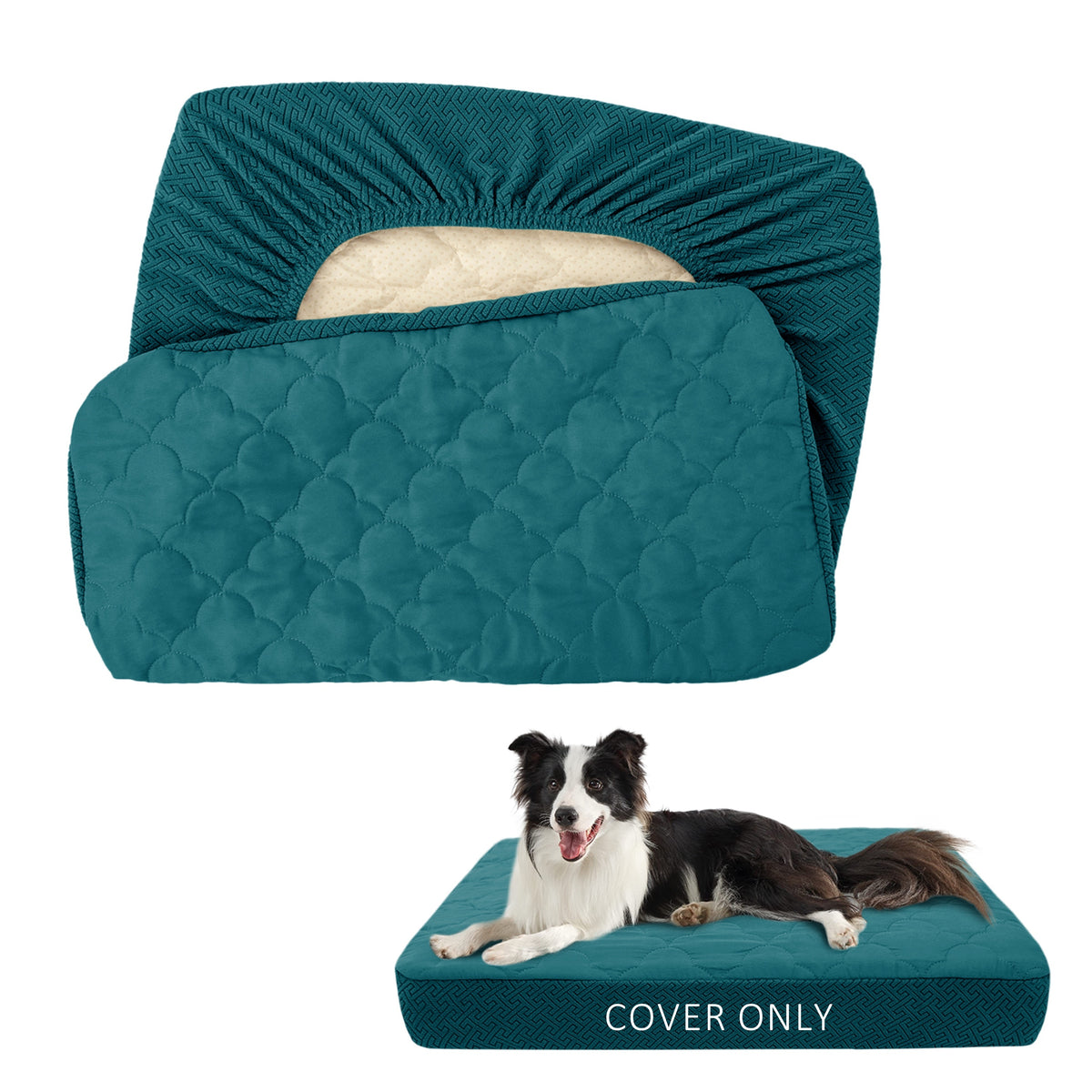Dog Bed Replacement Cover, Washable Puppy Bed Cover Only in 30x20x6, 41x29x6 or 48x30x6 Inch Options for Compatible Pet Beds, No Insert Included